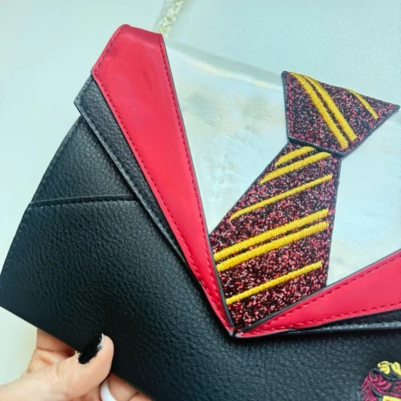 Harry Potter x Danielle Nicole Gryffindor Uniform Clutch Bag with Chain Strap - Picture 10 of 14
